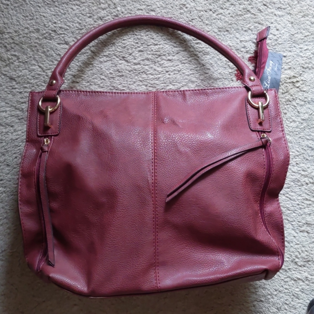 Lisa Fang Briton Hobo Maroon